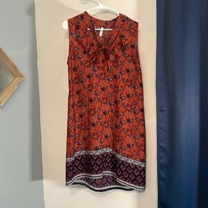 𝅺xhilaration dark orange floral dress‎